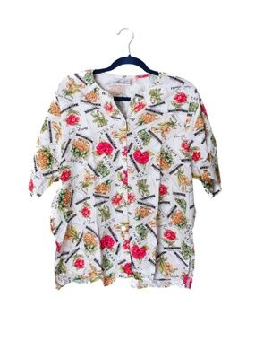 Kathie Lee Plant Garden Seed Starter Button Down Top